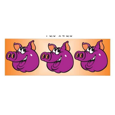Pig Panoramic Metal Photo Magnet (1 5/8"x4 5/8")