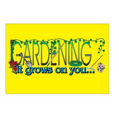 Gardener Slogan Rectangle Badge w/Bar Pin (2½"x3½")