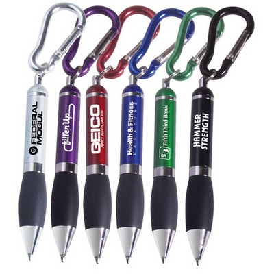 Mini Brass Pen w/ Carabiner Clip