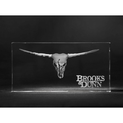 Thin Cut Rectangle Crystal Award (1 x 3 1/8 x 6 1/4")