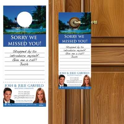 USA Made Perforated Door Hanger | Parking Permit – Rectangle (3.5" x 8.25")