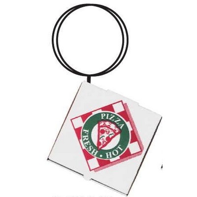 Pizza Box Executive Key Chain w/Mirrored Back (8 Square Inch)
