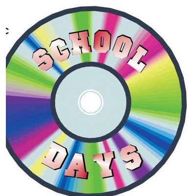 School Days Disc Acrylic Coaster w/Felt Back