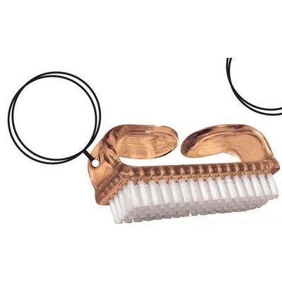 Nail Brush Keychain w/Mirrored Back (3 Square Inch)