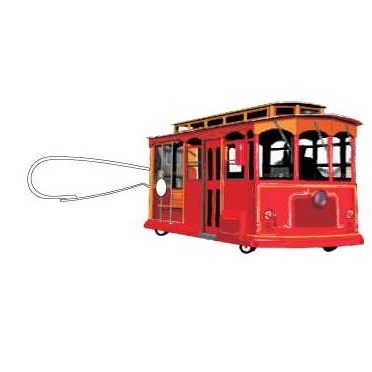 Cable Car Zipper Pull