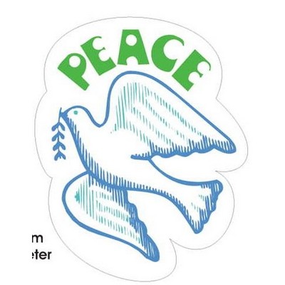 Peace Dove Acrylic Coaster w/Felt Back
