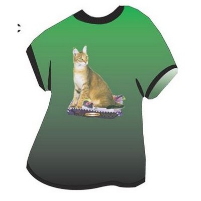 Chausie Cat T Shirt Acrylic Coaster w/Felt Back