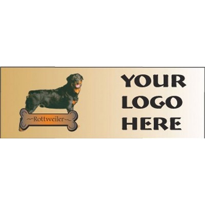 Rottweiler Dog Panoramic Metal Photo Magnet