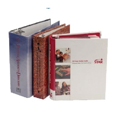 Small Turned Edged Binder w/ 3/4" Capacity (8-1/2" x 5-1/2" Sheet Size)