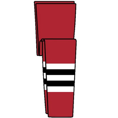 Chicago Pro Series Red Away Socks w/Black & White Stripes