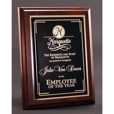 Cherry-Finish Plaque With Plate - 8"x10"