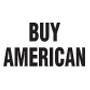 16 Oz. Reinforced Vinyl 2 Sided Message Stack Flag - Buy American (3'x8')