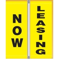 16 Oz. Vinyl Pole Banner Set - Now Leasing (3'x8')
