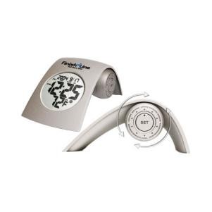 Die Cast World Time Desk Alarm Clock w/ Thermometer