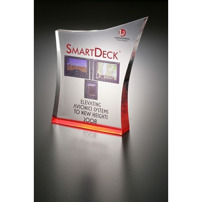 Lucite Embedment Classic Award w/ 1/8" Colored Bottom