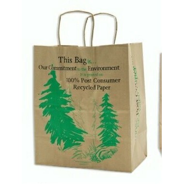 Natural Kraft Paper Shopping Bag (8"x4"x10-1/4")