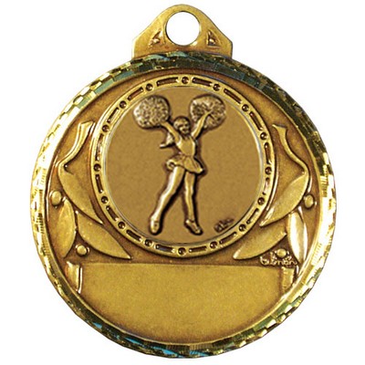 Stock Diamond Struck 2" Medal- Cheerleading