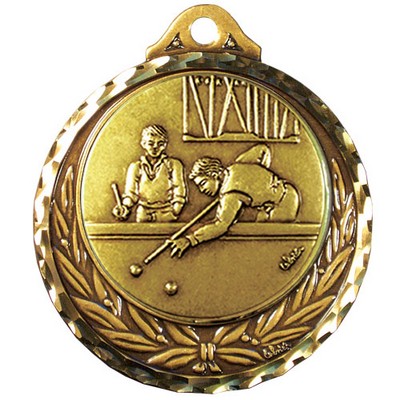 Stock Diamond Struck Medal (Billiards) 2 3/4"