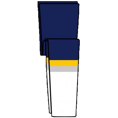 Buffalo Pro Series Blue & White Home Socks w/Gold