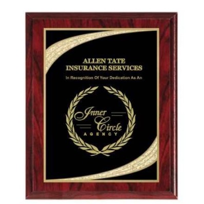 High Gloss Mahogany Wood Brown Plaque (7"x 9")