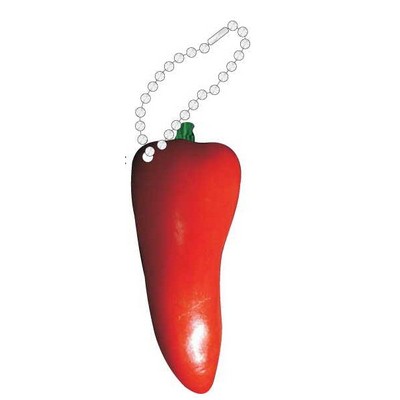 Red Chili Pepper Promotional Key Chain w/ Black Back (10 Square Inch)