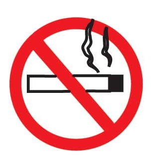 No Smoking Sign Promotional Magnet w/ Strip Magnet (10 Square Inch)