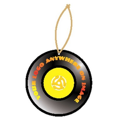 Rpm Record Executive Ornament w/ Mirrored Back (10 Square Inch)