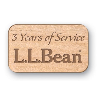 USA Made Rectangle Wood Lapel Pins (0.75"x1.25")