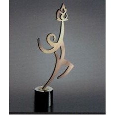 Bronze Champion Flame Award with Marble Base