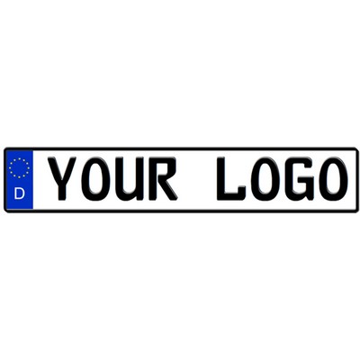 Promotional Custom Embossed Aluminum European License Plate