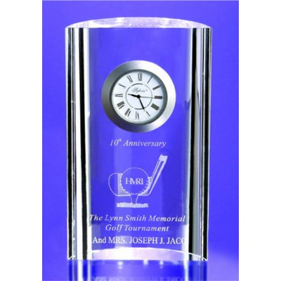 Mirage Optic Crystal Clock (4"x 8")
