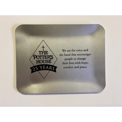 3 3/4"x 4 7/8" Utility Tray/ Award Plaque with a Screen printed imprint. Made in the USA