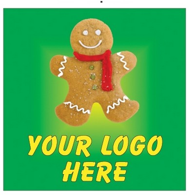 Gingerbread Man Square Metal Photo Magnet (2.5")