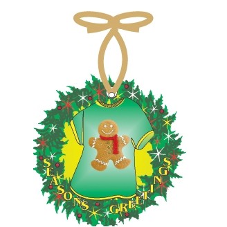 Gingerbread Man Promotional Wreath & T-Shirt Ornament (10 Square Inch)