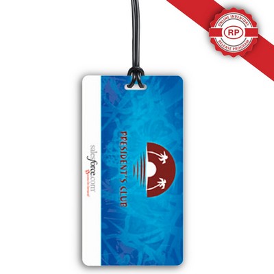 Full Color Write On Tag w/ Flexible Plastic Loop Strap (Rectangle 2.25"x4.25")