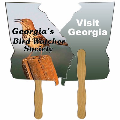 Georgia State Hand Fan Full Color (2 Sides)