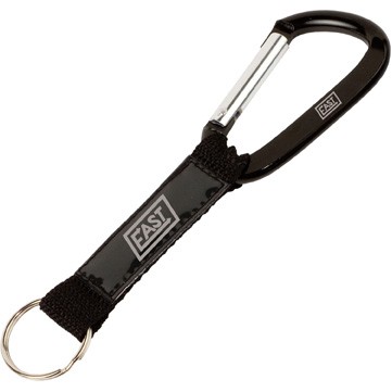Key Tag Carabiner with Strap and PVC Patch