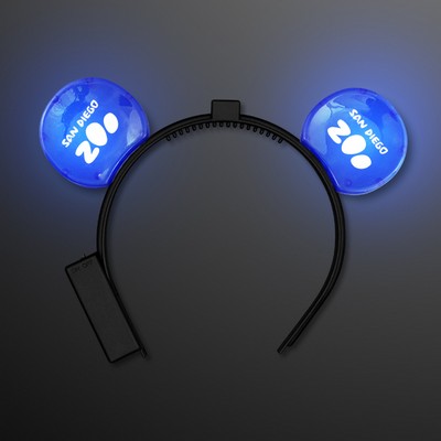 Blue Light Up LED Mouse Ears - PRINTED