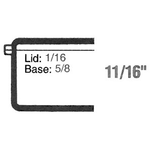 Rigid Clear Hinged Plastic Box (2"x2"x11/16")