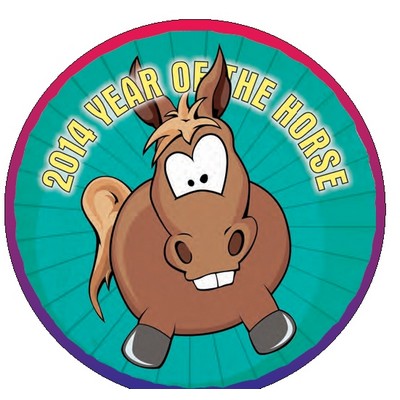 Year of the Horse Acrylic Coaster w/Felt Back