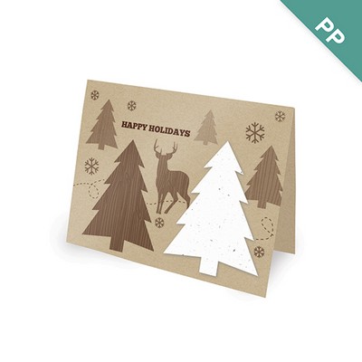 Rustic Woodland Corporate Holiday Cards
