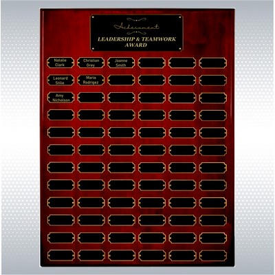 Rosewood Piano Finish 72 Plate Perpetual Plaque (18" x 24")