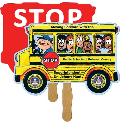 Bus Hand Fan Full Color (2 Sides)