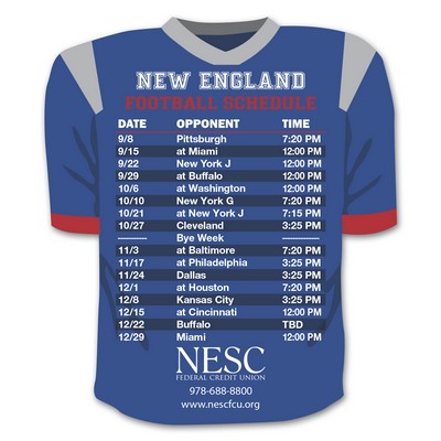 Schedule Team Jersey Magnet