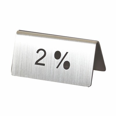 Laser-Cut Stainless Steel ID Table Tent (2%)