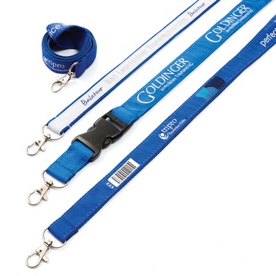 Polyester Lanyard with Woven Upper Layer