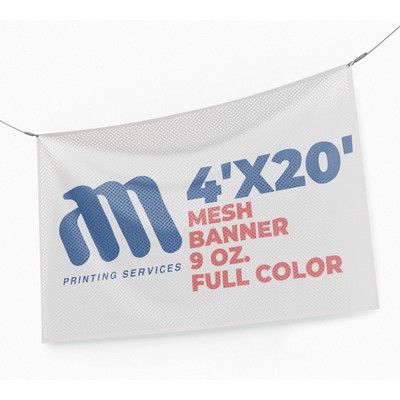 Mesh Banner 4'x20'9 Oz. Full Color