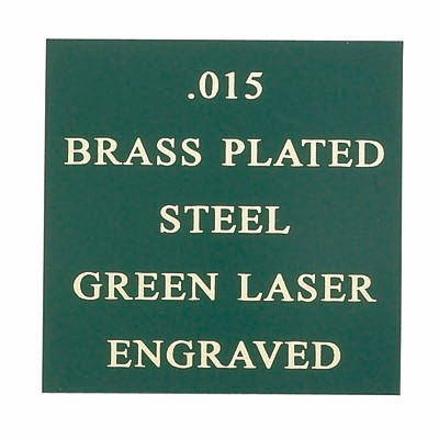 Green Brass Plated Steel Engraving Sheet Stock (12"x24")