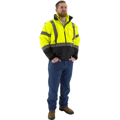 Majestic 75-1383 Hi-Viz 8-in-1 Waterproof Jacket w Hi-Viz Liner, ANSI3