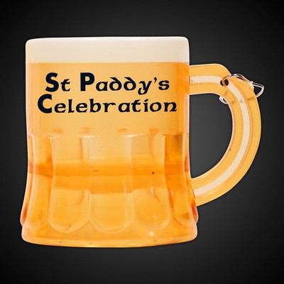 Mini Amber Yellow Beer Mug Medallion(Pad Print)